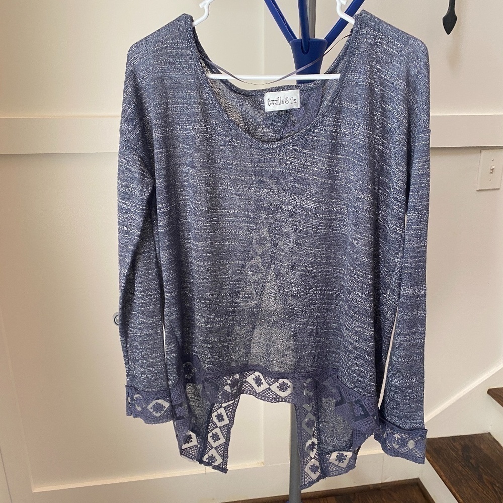 Camille & Co open backed blouse. Size Medium